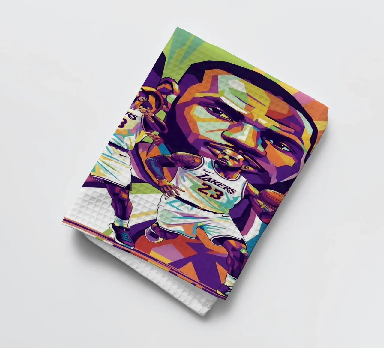 Lebron James artistic design torchon de Hantamrata