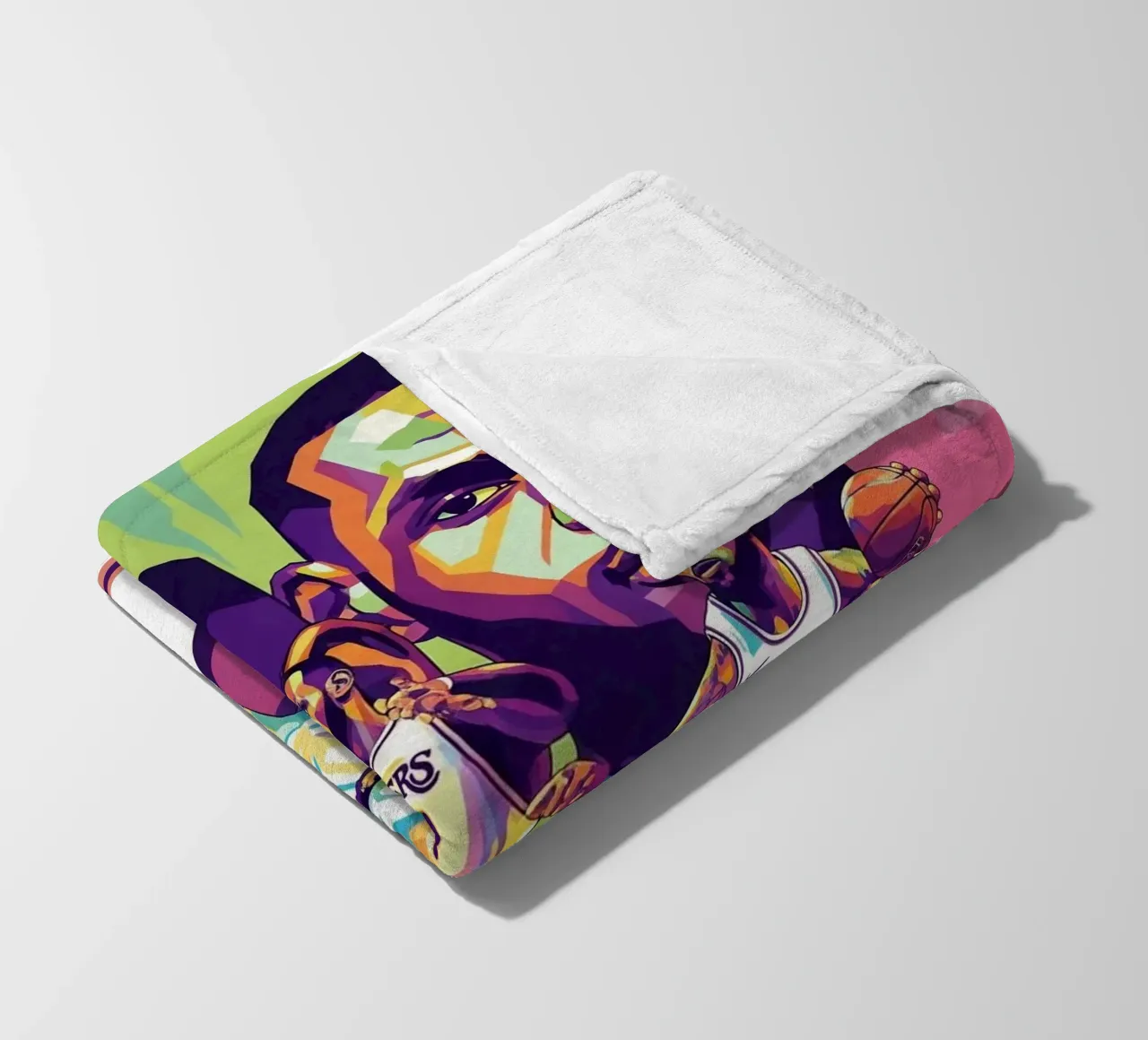Lebron James artistic design fleece blanket by Hantamrata