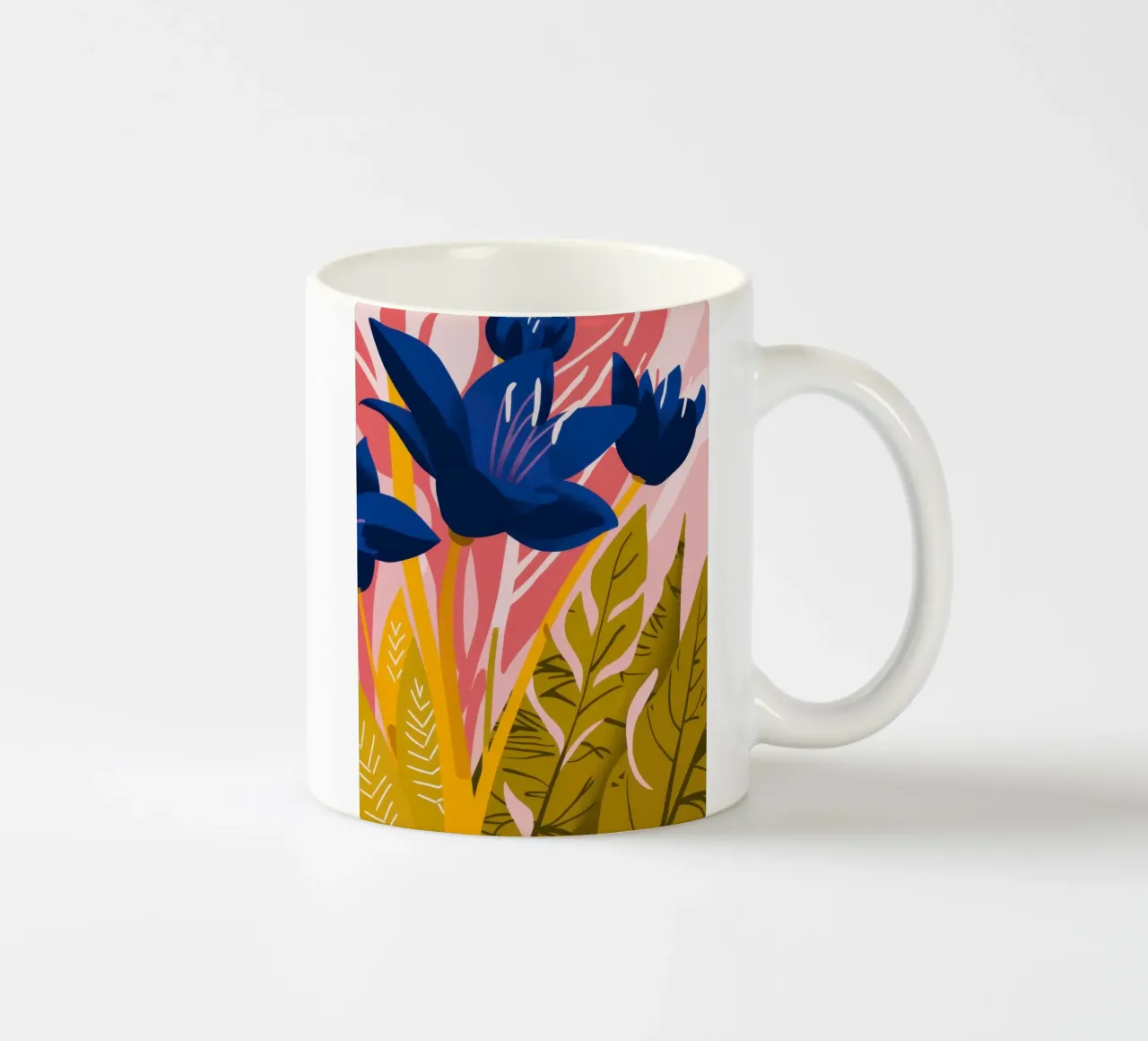 Sole Cobalto Fogliame tazza in ceramica da Line Fable