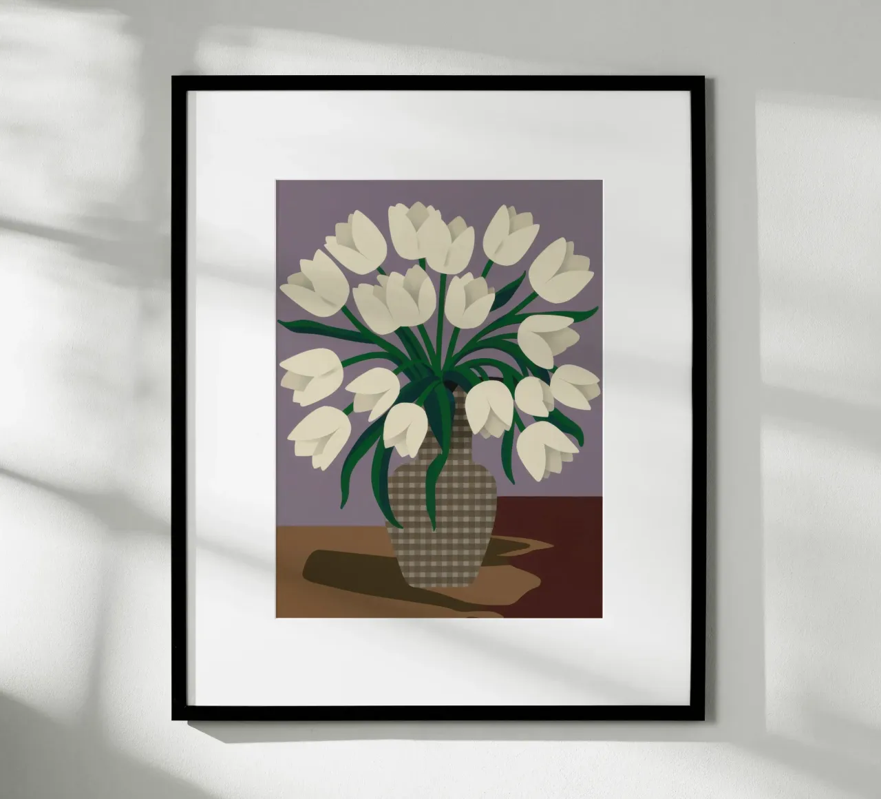 Tulipani bianchi classici poster da Lunar Valentina