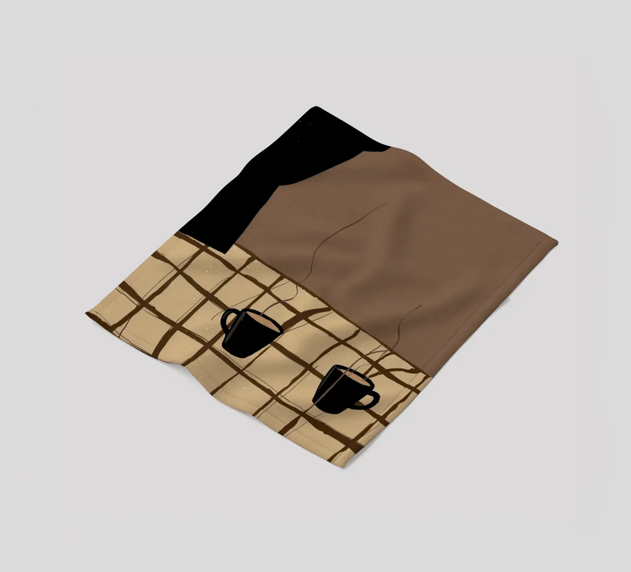 Morning Coffee Duo fleece blanket by Frosh Pallete
