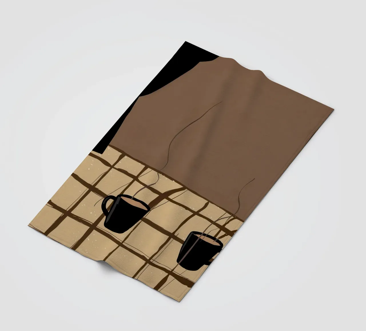 Morning Coffee Duo fleece blanket by Frosh Pallete