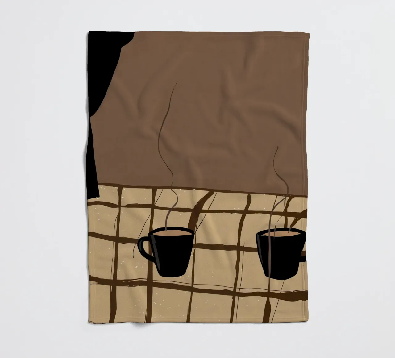 Morning Coffee Duo fleece blanket by Frosh Pallete