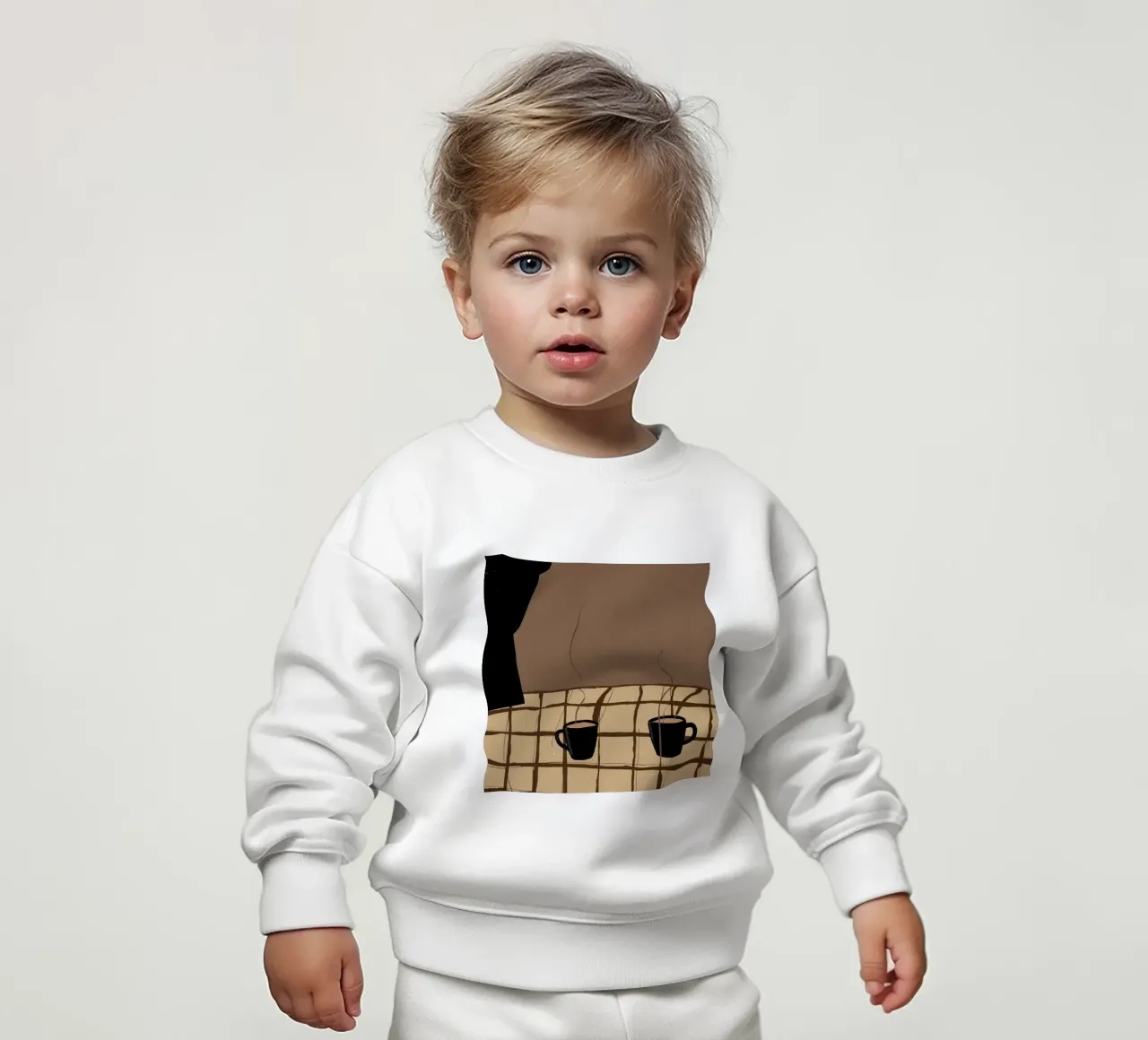 Morning Coffee Duo baby sweatshirt by Frosh Pallete