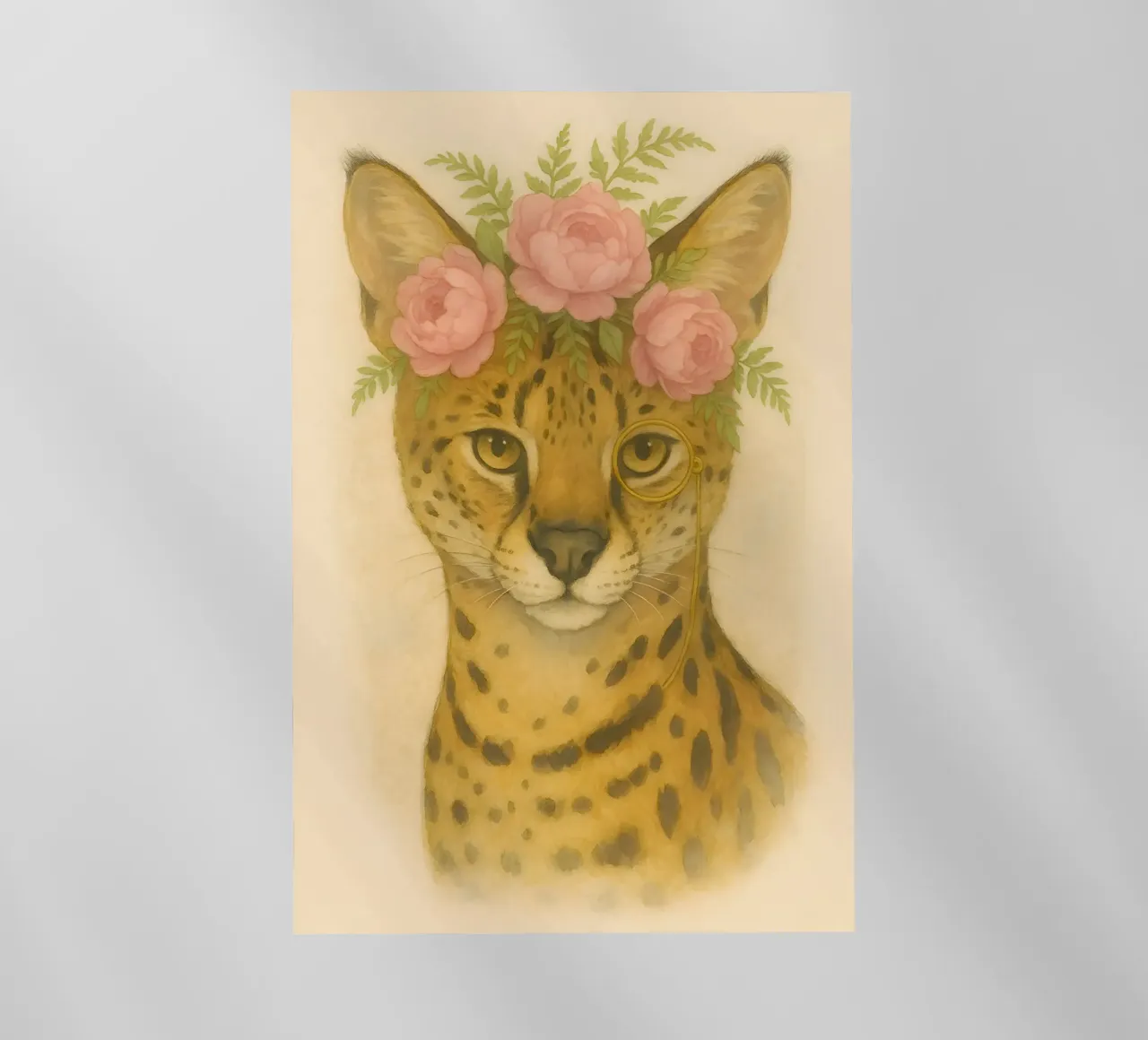 Regal Wild: Serval in fiore pellicola backlit da Graceful Desine