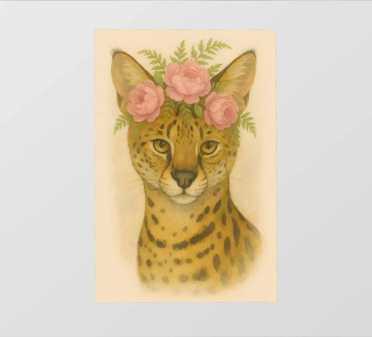 Regal Wild: Serval in fiore pellicola backlit da Graceful Desine
