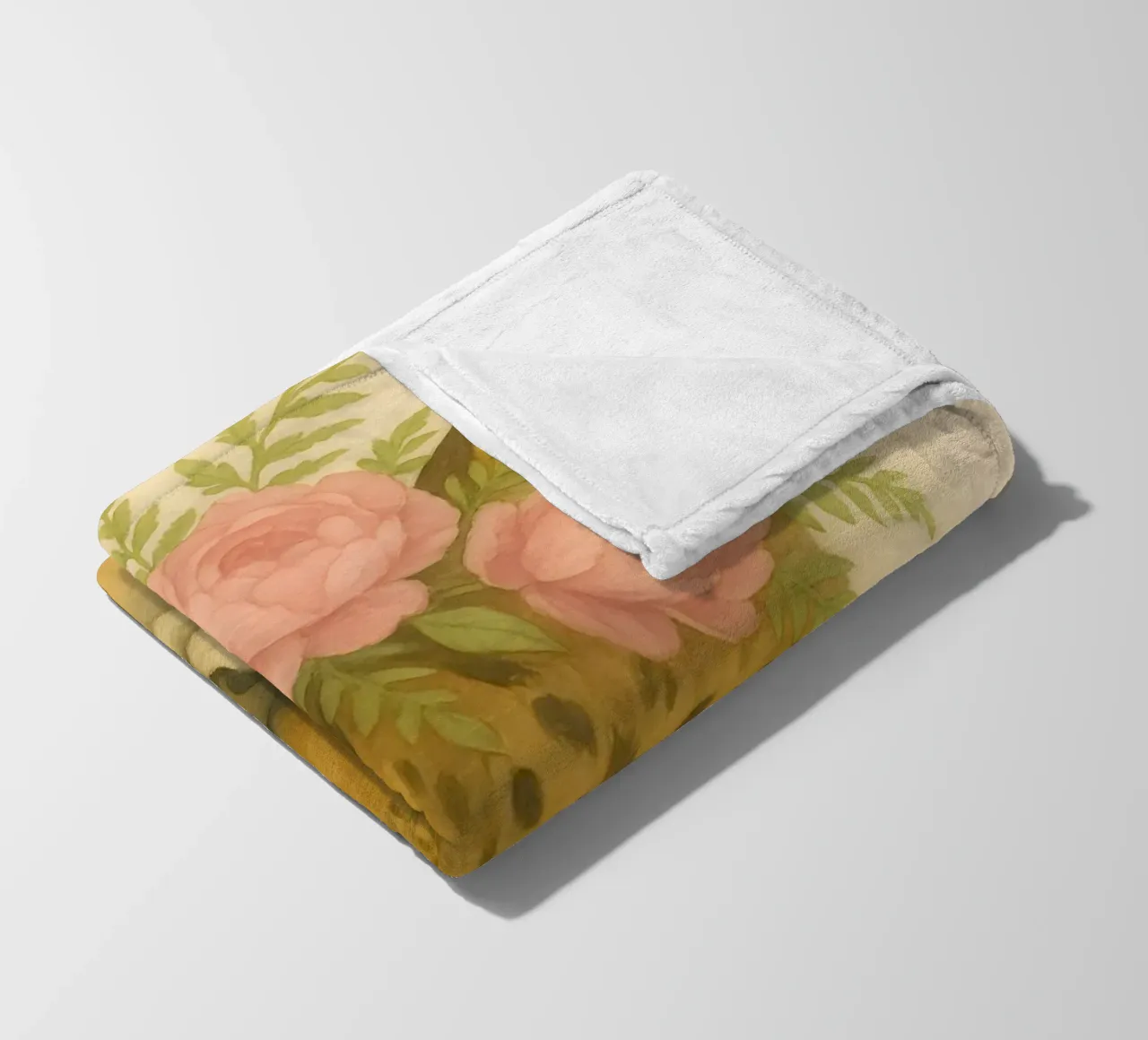 Regal Wild: Serval in Bloom fleece blanket by Graceful Desine