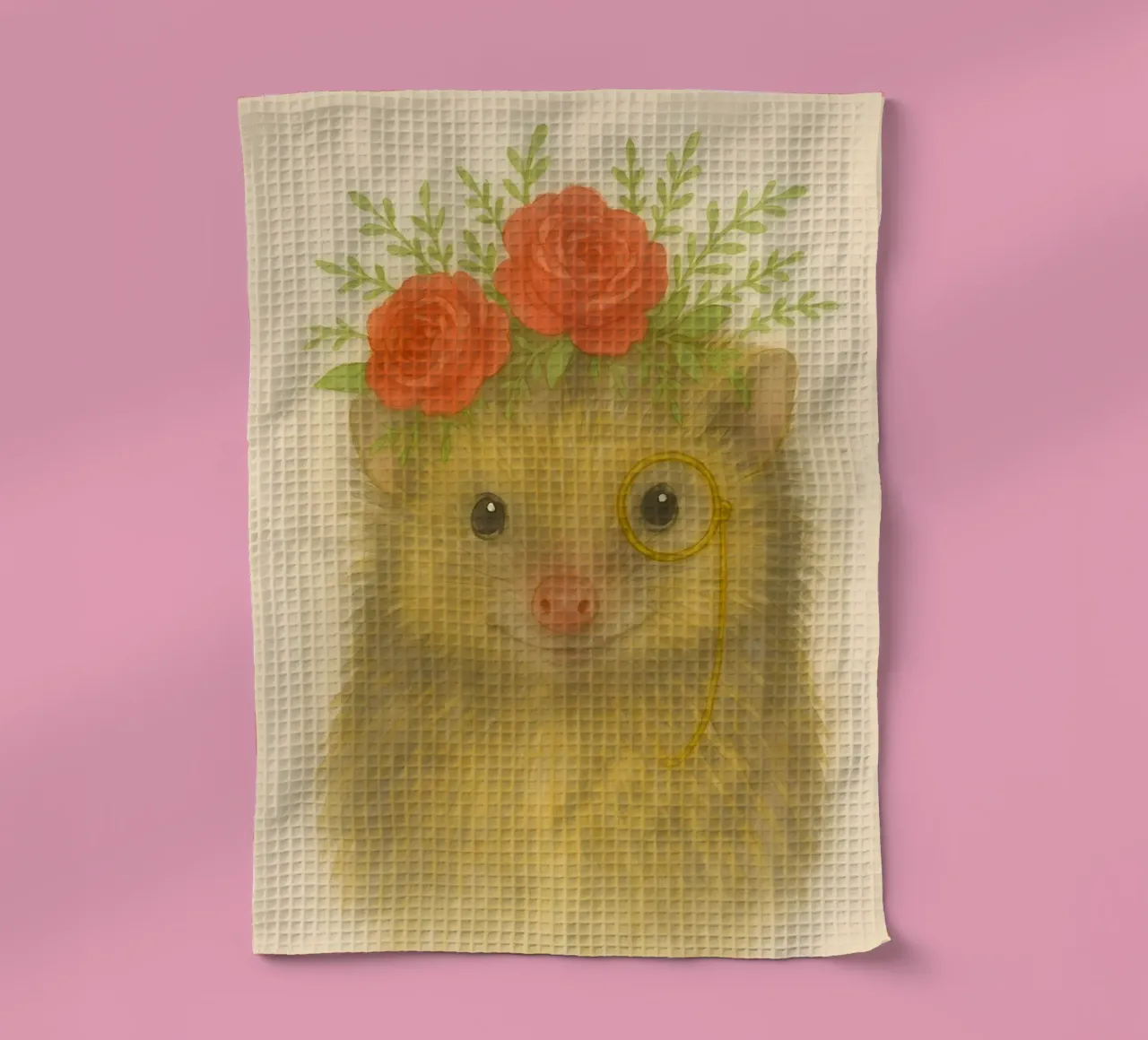 Incantevole Prickles: Riccio con rose canovaccio da cucina da Graceful Desine