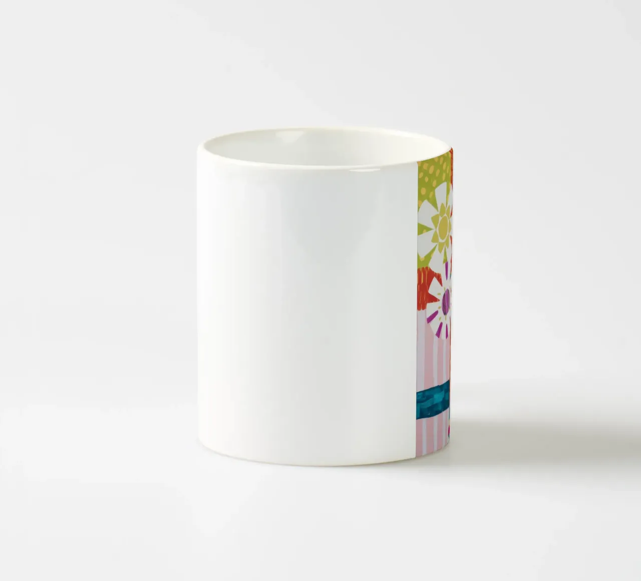 Patchwork Vase Bouquet ceramic mug by Obs Canvas