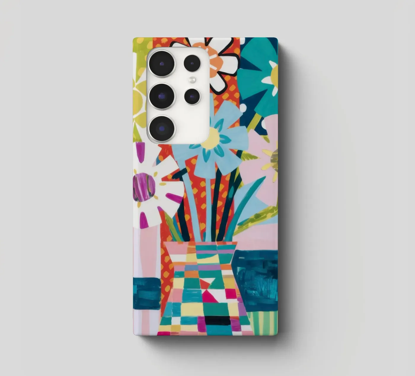 Patchwork Vase Blumenstrauß Samsung Hülle von Obs Canvas