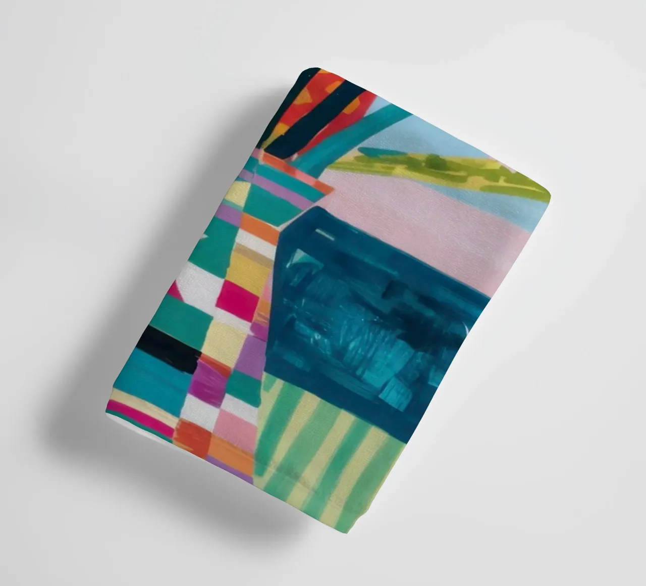 Patchwork vaasboeket badhanddoek van Obs Canvas