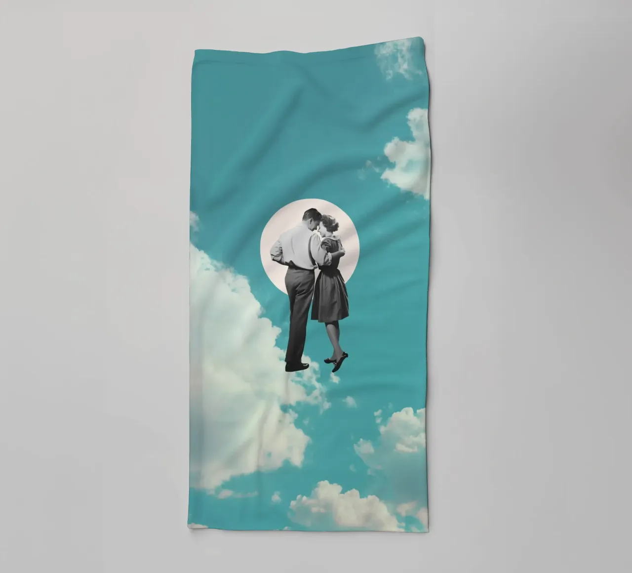 Above the Clouds towel by Dapidoka