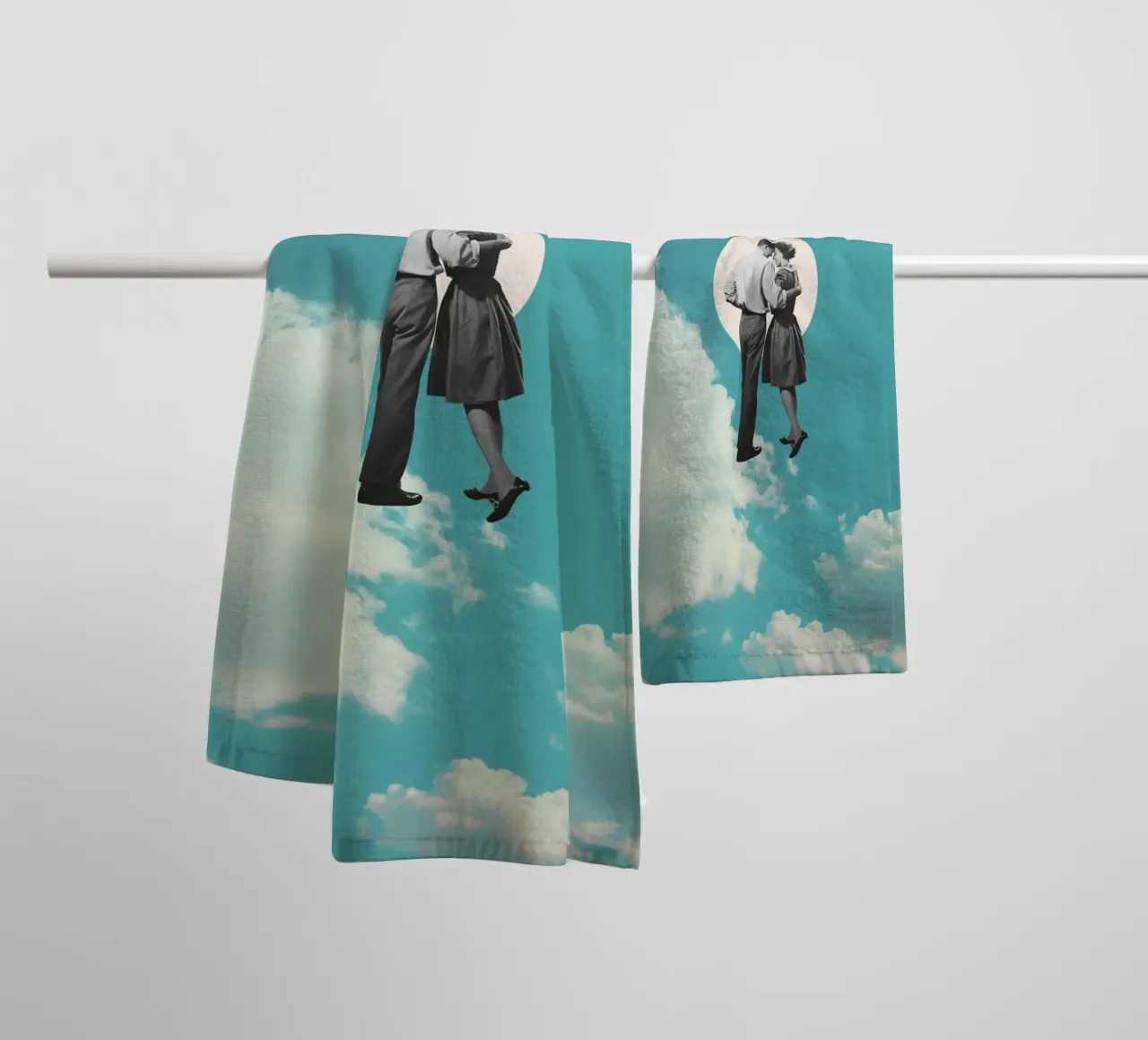 Above the Clouds towel by Dapidoka