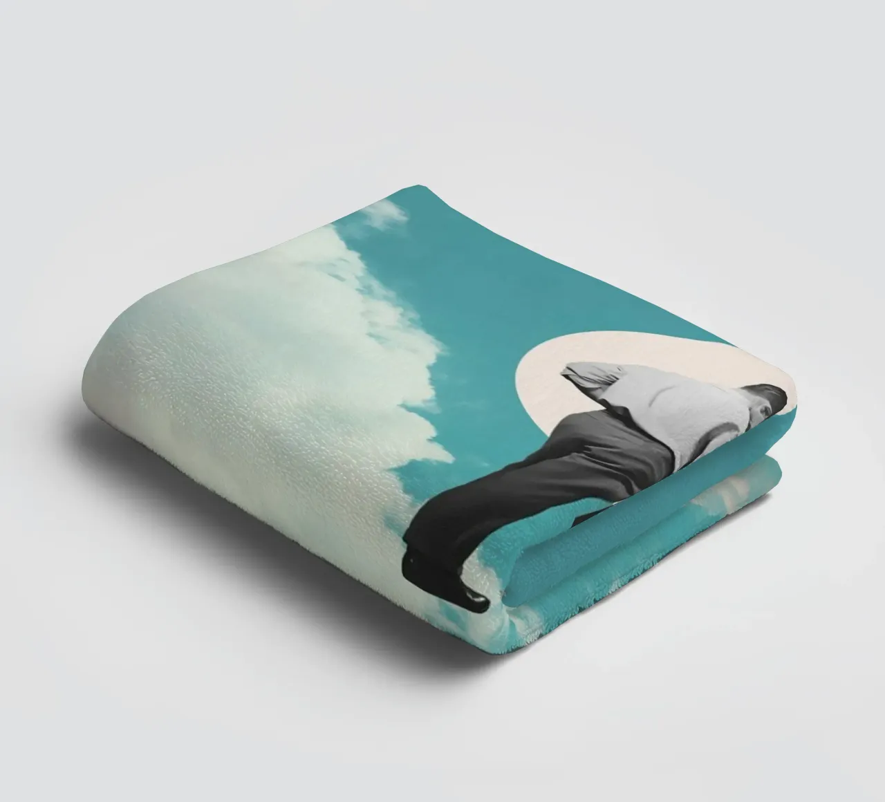 Above the Clouds towel by Dapidoka
