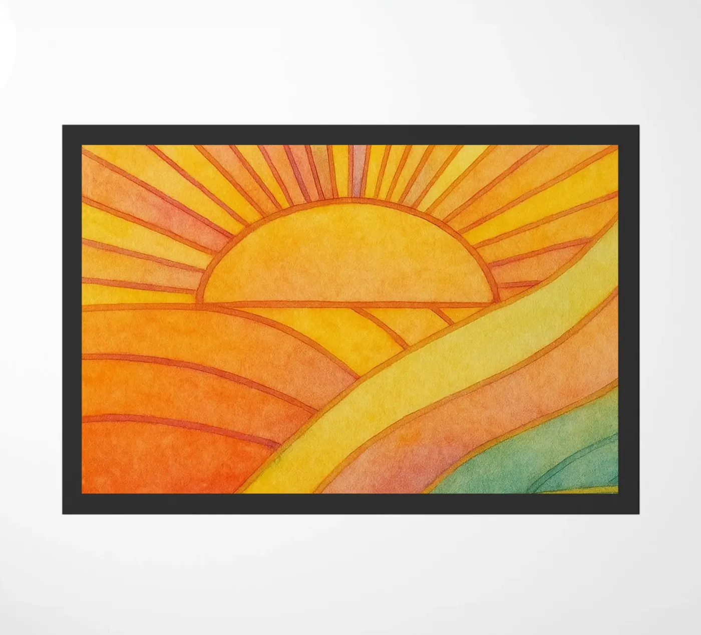 sun light drawing doormat by Botania