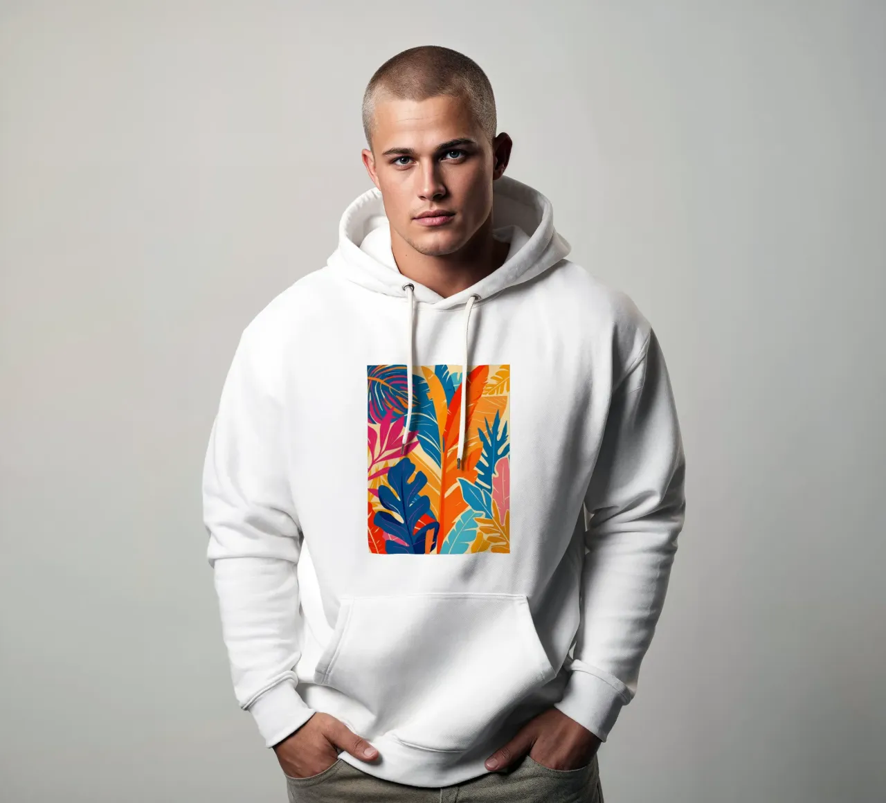 Follaje de selva ardiente sudadera con capucha de Frosh Pallete