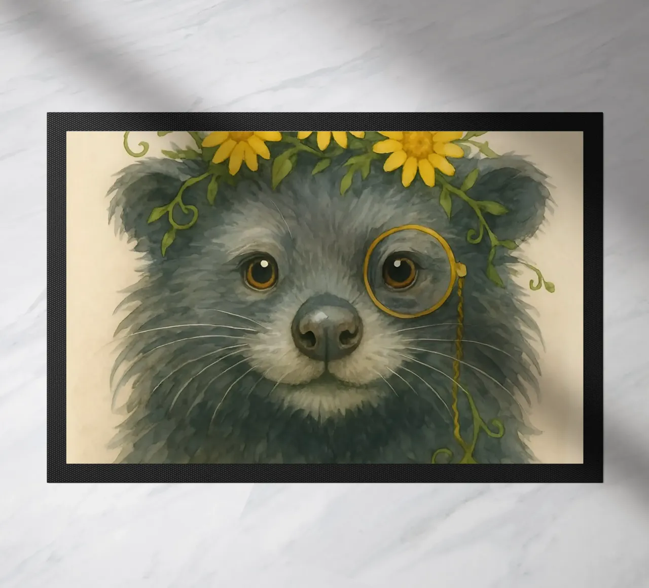 Daisy Dandy: The Wise Binturong doormat by Graceful Desine