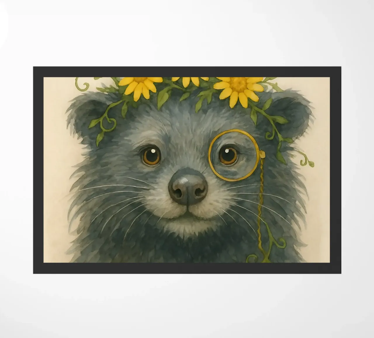 Daisy Dandy: The Wise Binturong doormat by Graceful Desine