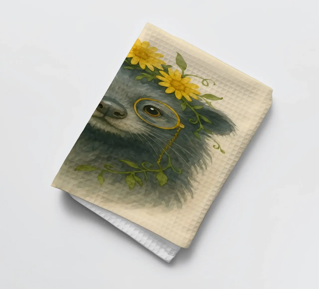 Daisy Dandy: The Wise Binturong tea towel by Graceful Desine