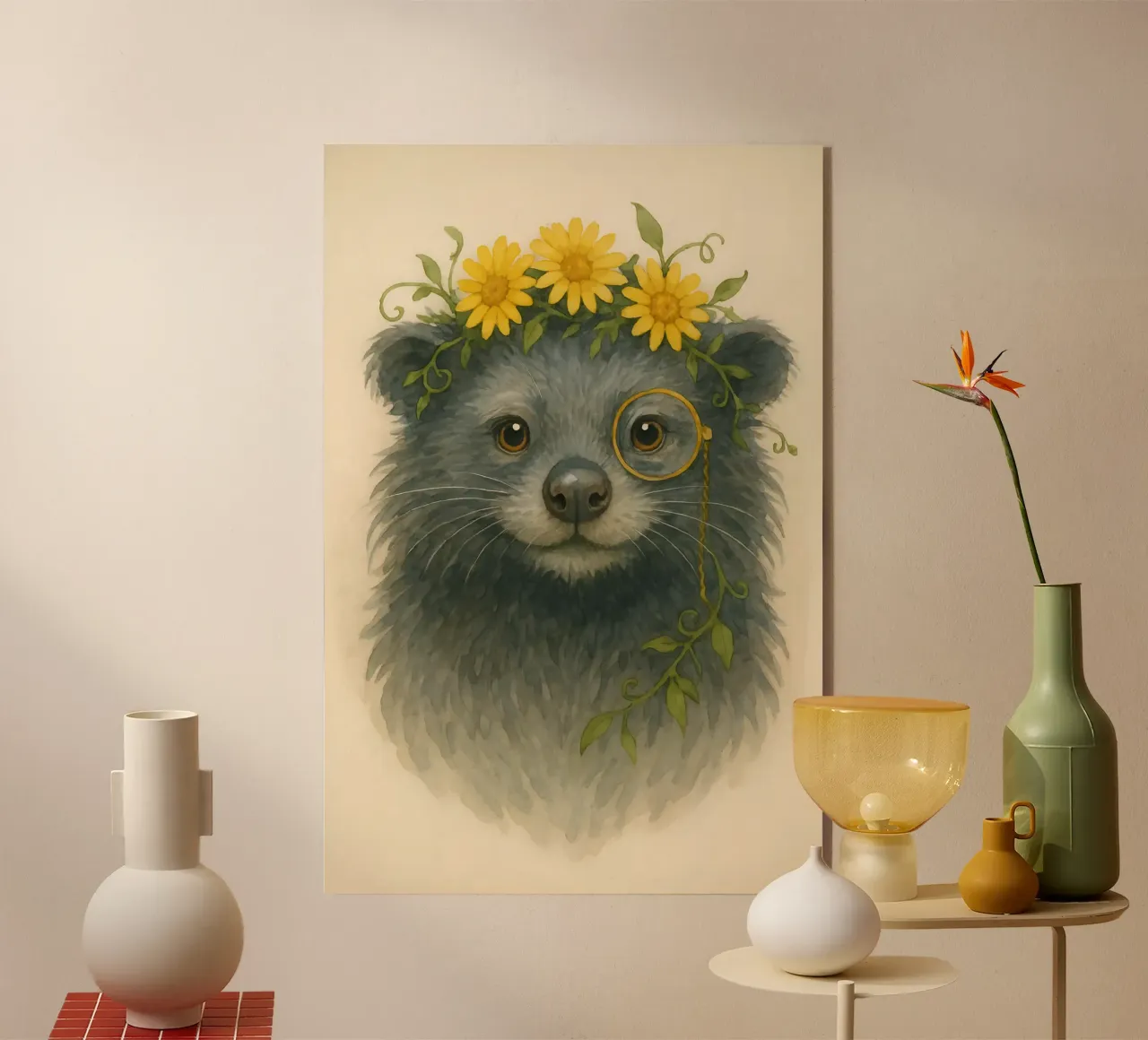Daisy Dandy: The Wise Binturong acrylic glass by Graceful Desine