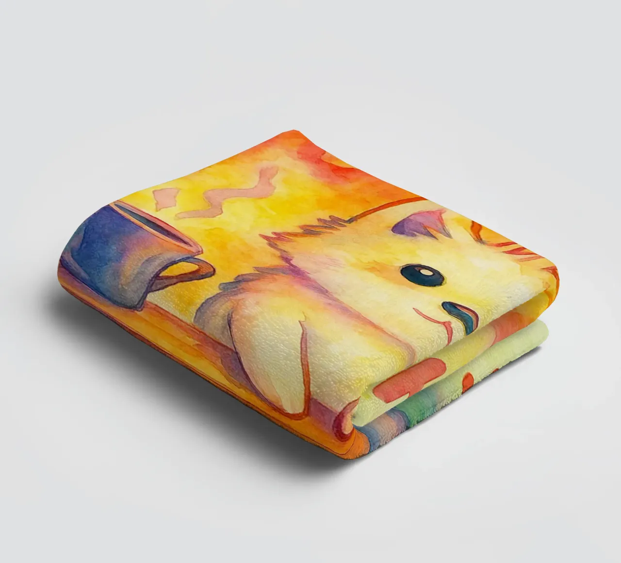 this is fine cat drawing towel by Botania