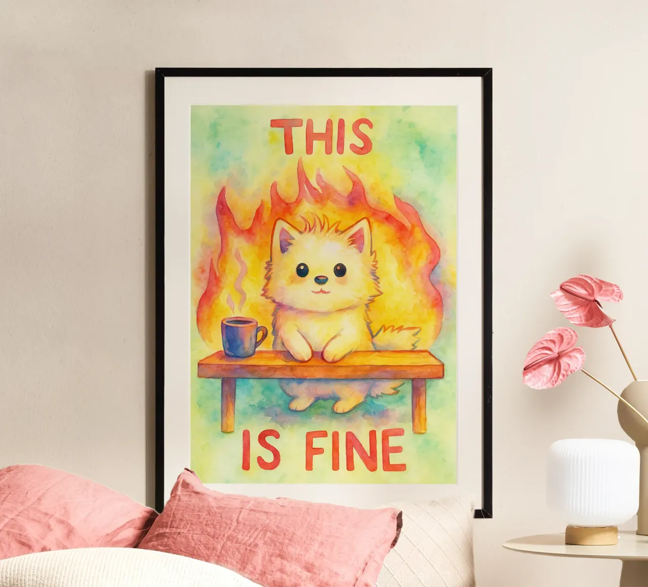 questo è un bel disegno di gatto carta hahnemühle da Botania