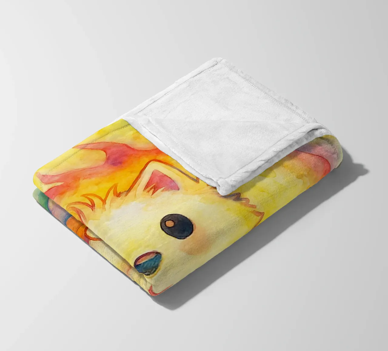 questo è un bel disegno di gatto coperta in pile da Botania