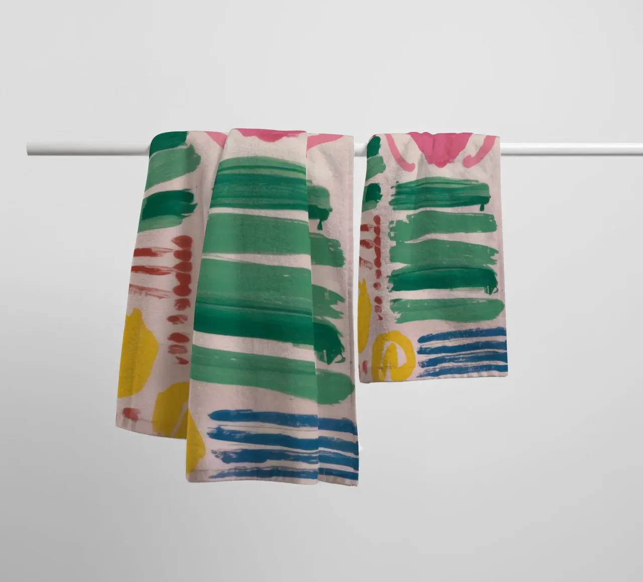 Painted Heart Expression towel by Lunar Valentina