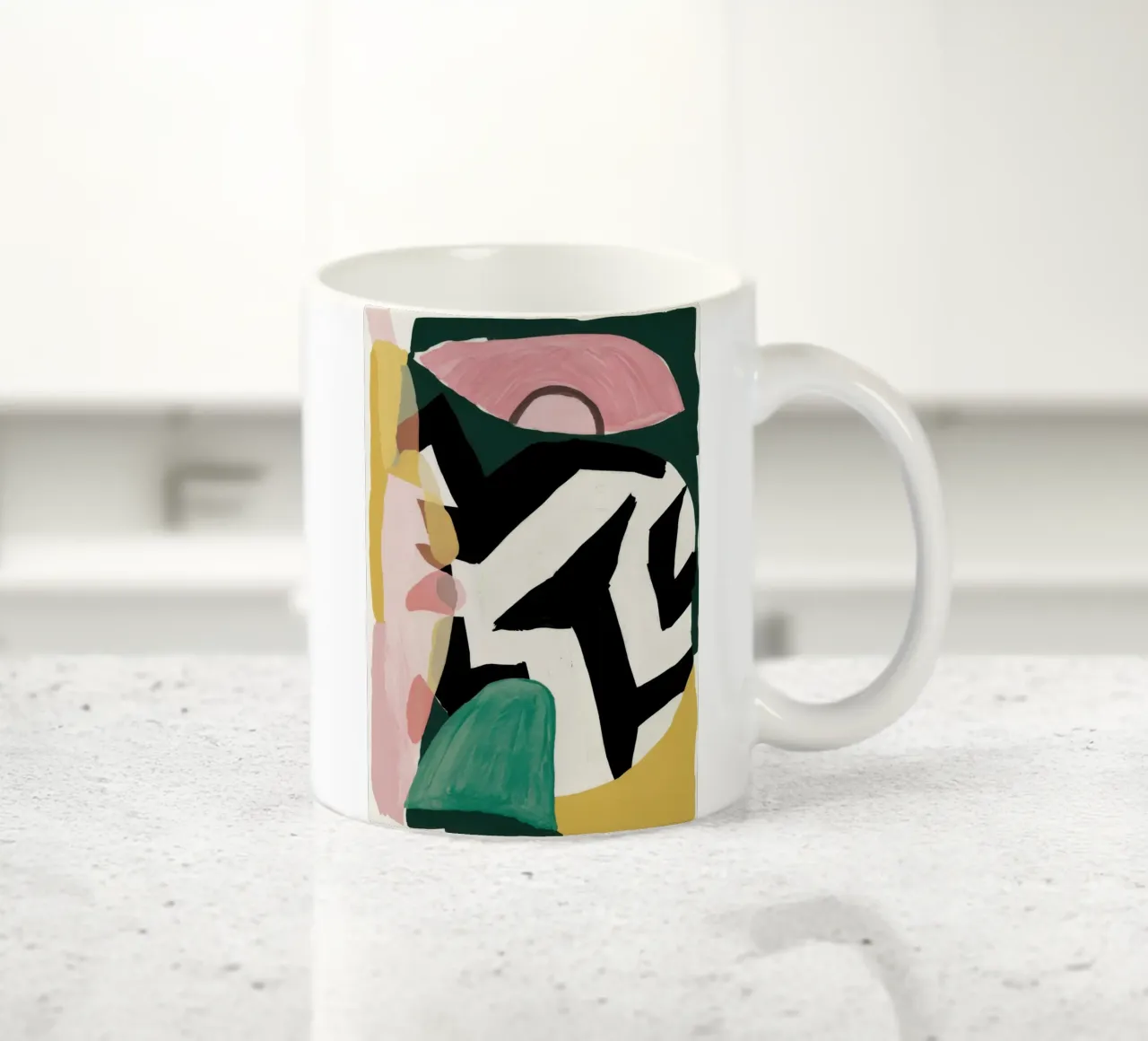 Grafische Vorm Abstract keramische mok van Lunar Valentina