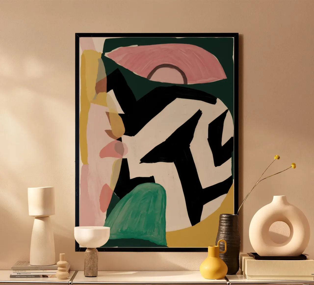 Grafische Vorm Abstract hahnemühle van Lunar Valentina