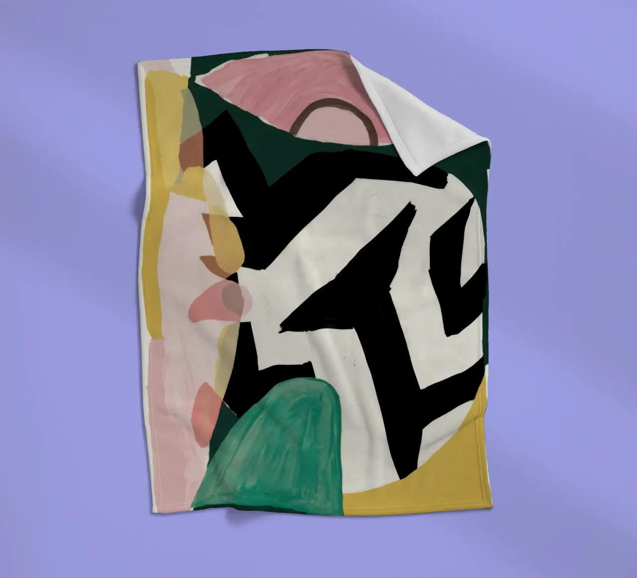 Grafische Vorm Abstract fleecedeken van Lunar Valentina