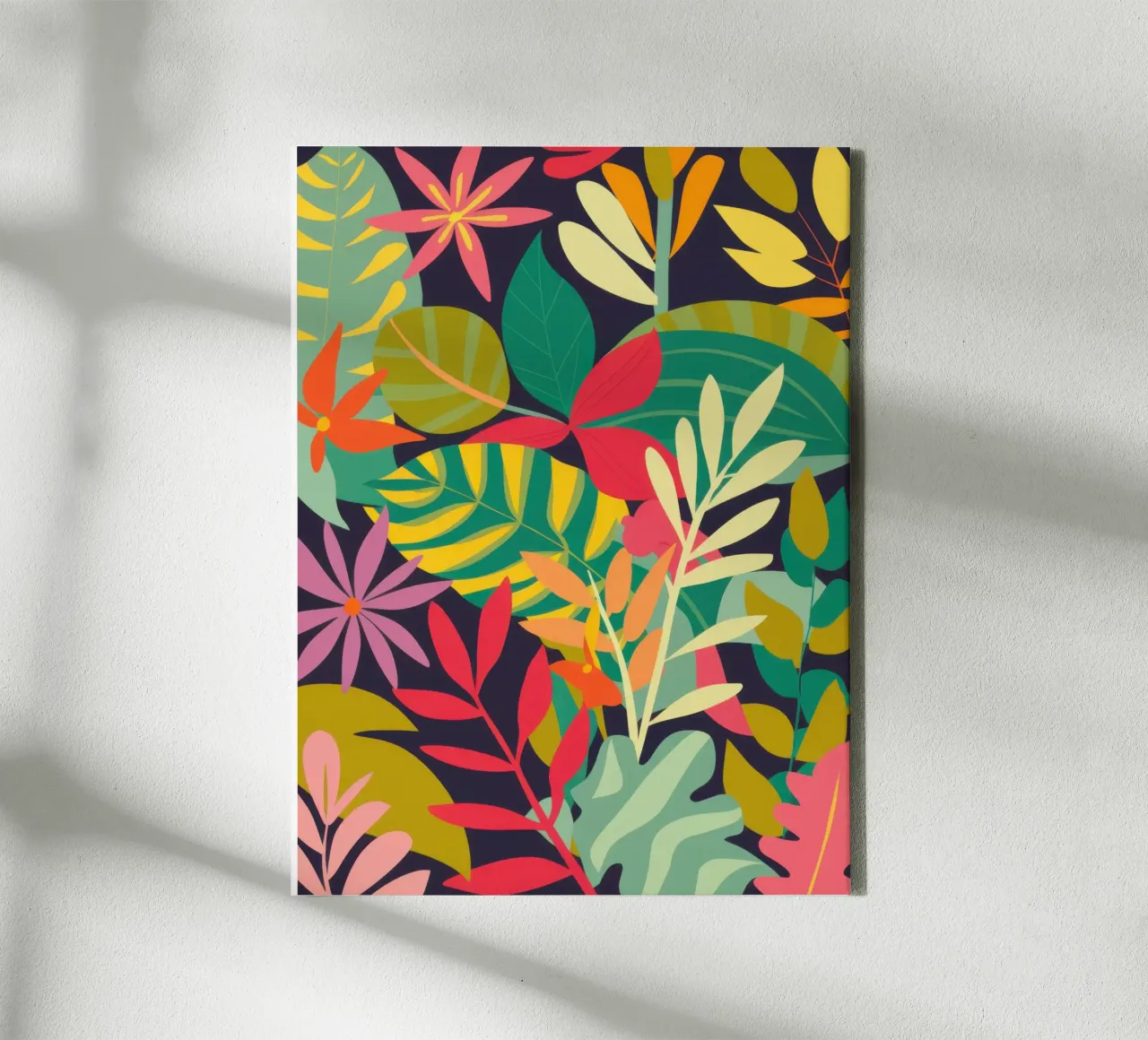 Chromatic Jungle Weave canvas with Floater frame by Lunar Valentina