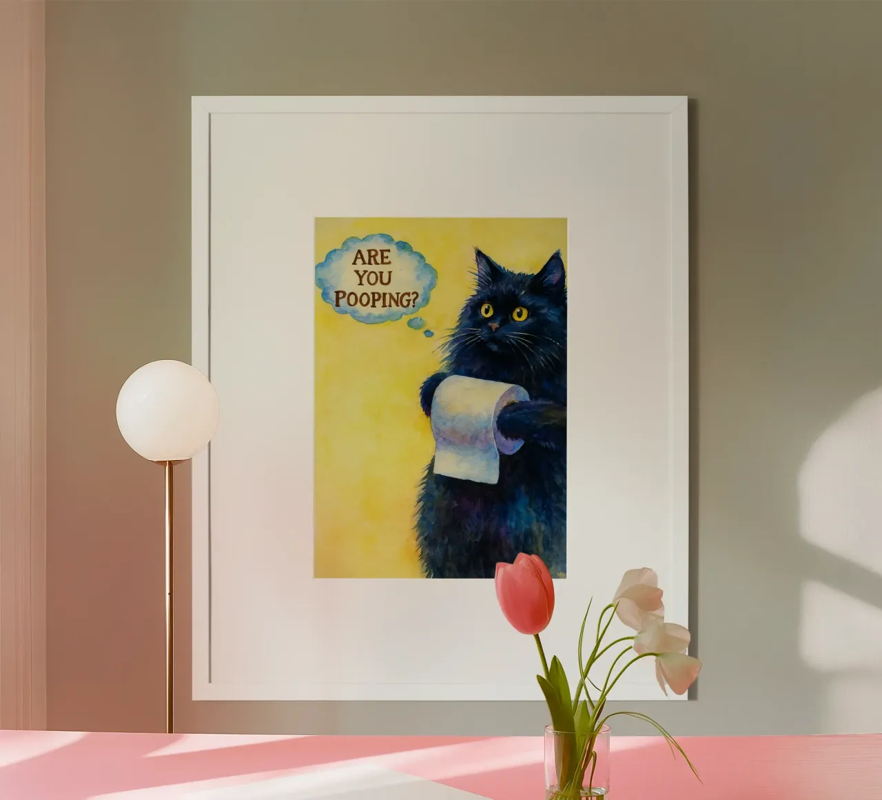 stai facendo la cacca di gatto dipingendo poster da Goldend