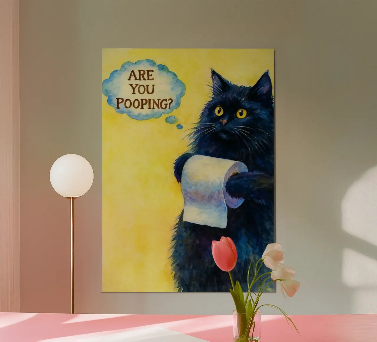 stai facendo la cacca di gatto dipingendo poster da Goldend
