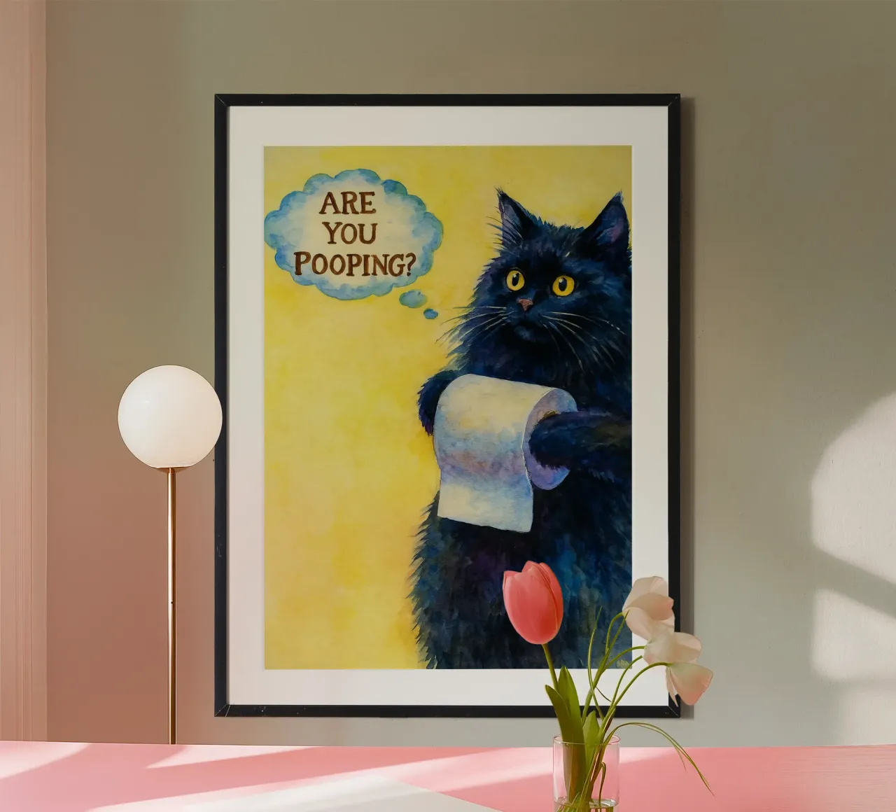 stai facendo la cacca di gatto dipingendo poster da Goldend