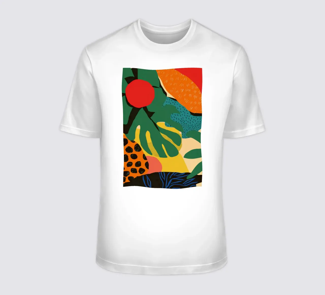 Frutta della giungla astratta t-shirt da Line Fable