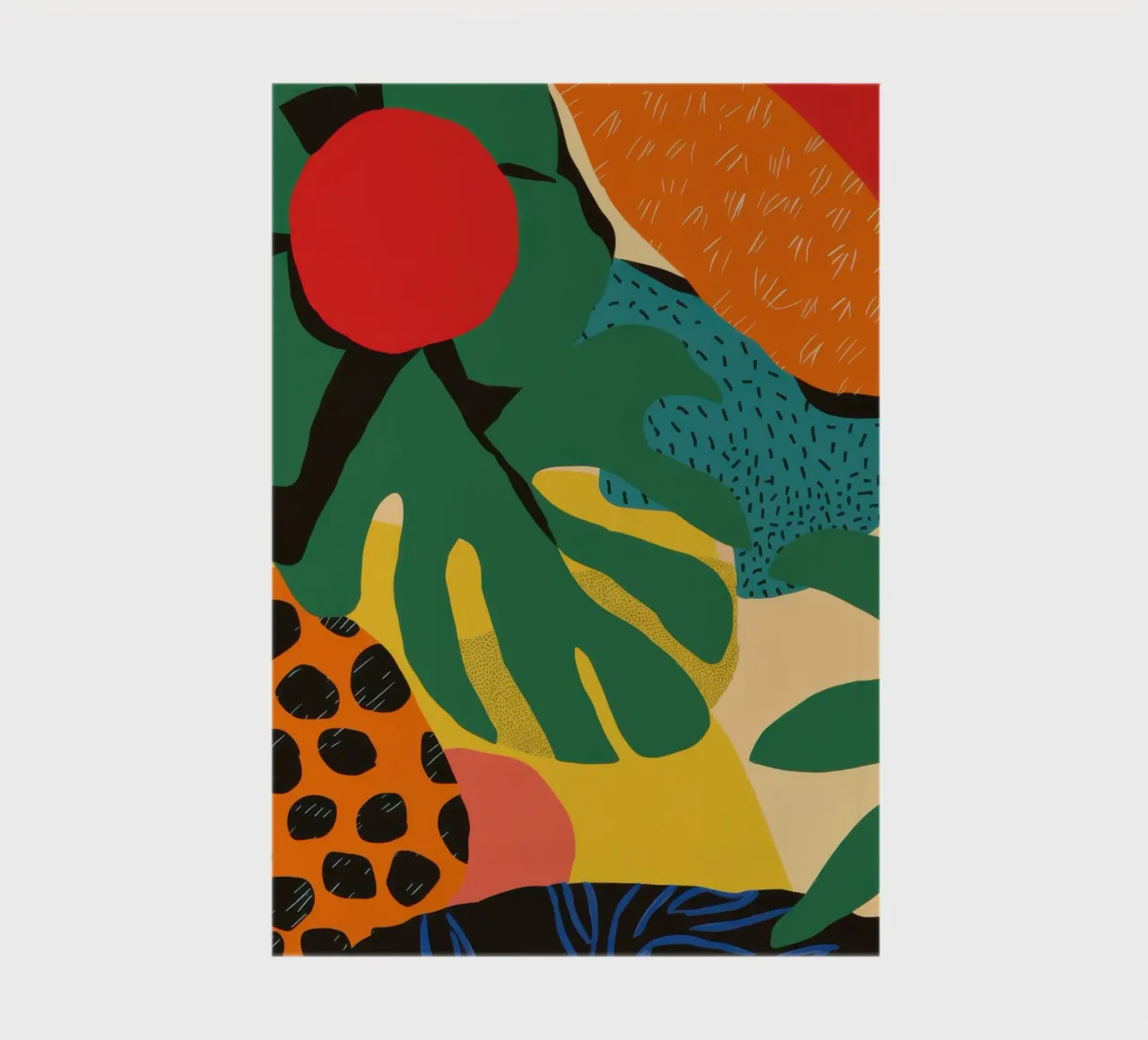 Dschungelfrucht Abstrakt Notizbuch von Line Fable