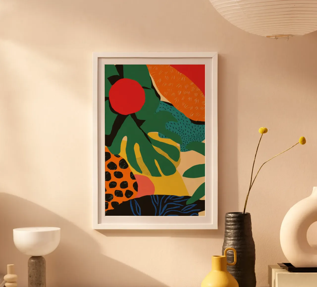 Frutta della giungla astratta poster da Line Fable