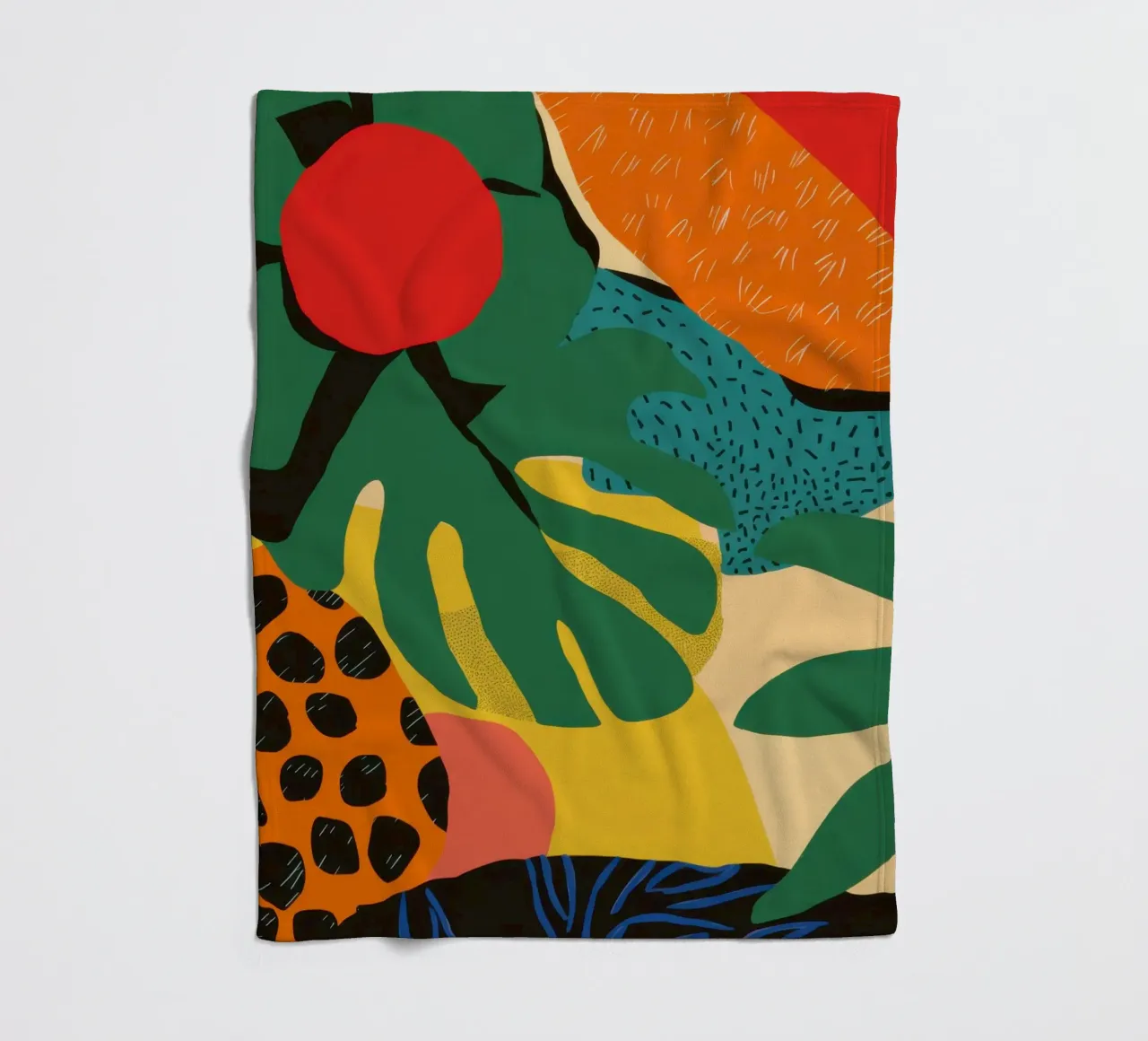 Frutta della giungla astratta coperta in pile da Line Fable