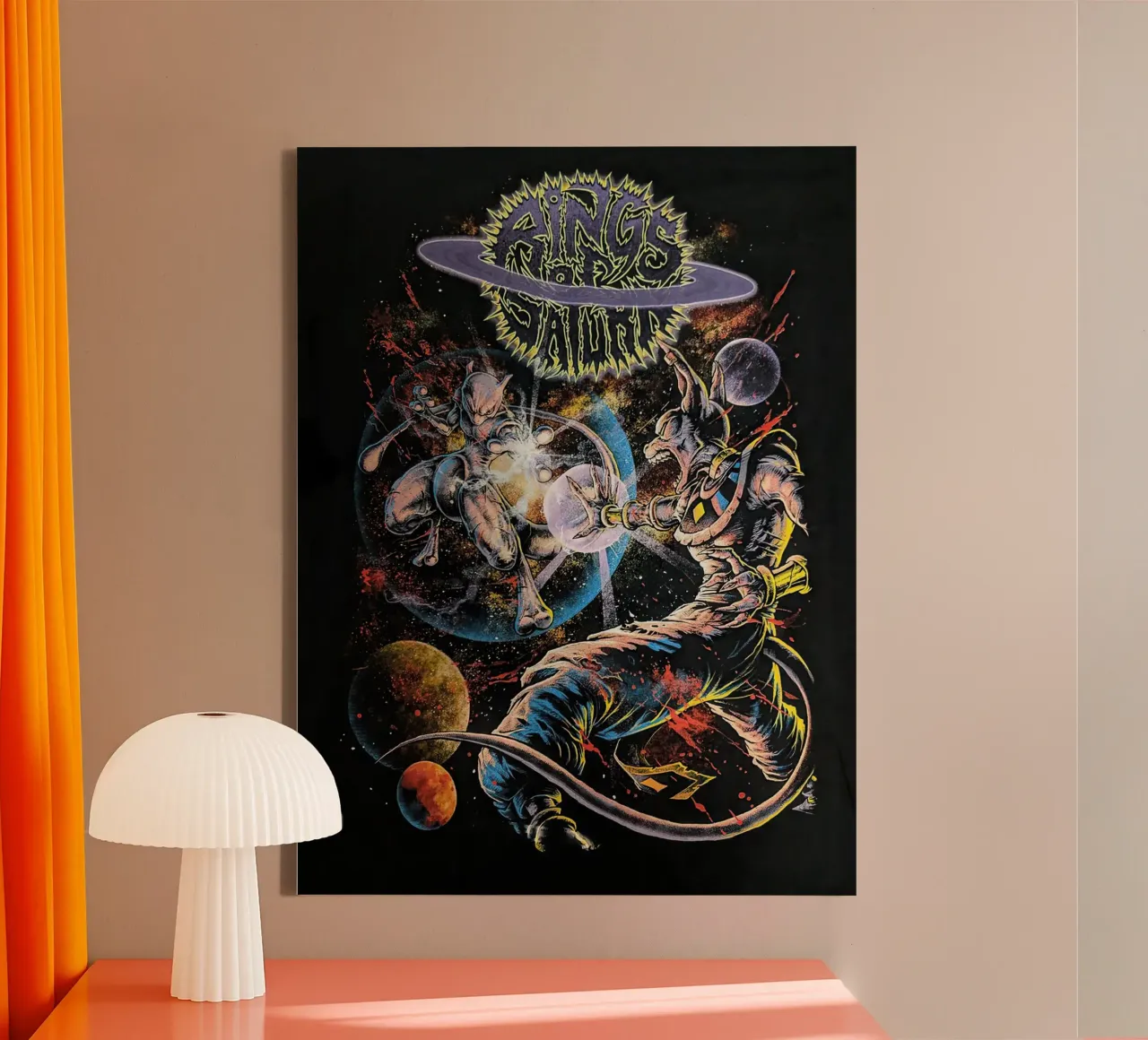 Rings Of Saturn tela con Cornice a cassetta da Musadad Shop