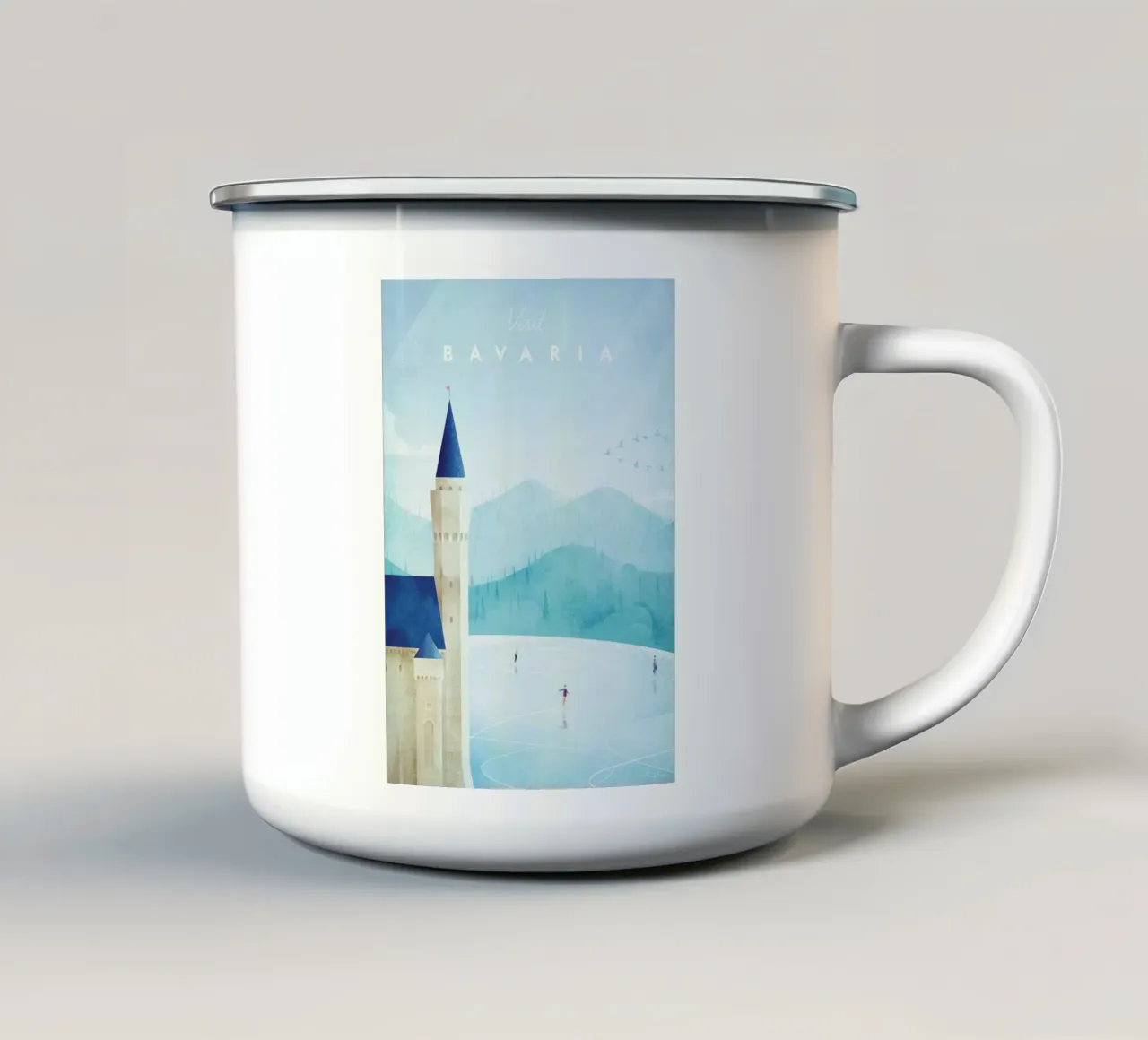 inverno luminoso tazza in smalto da damon store
