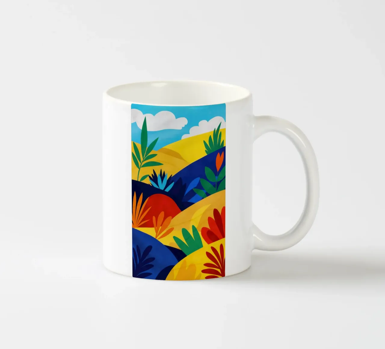 Colline ondulate e vibranti tazza in ceramica da Line Fable