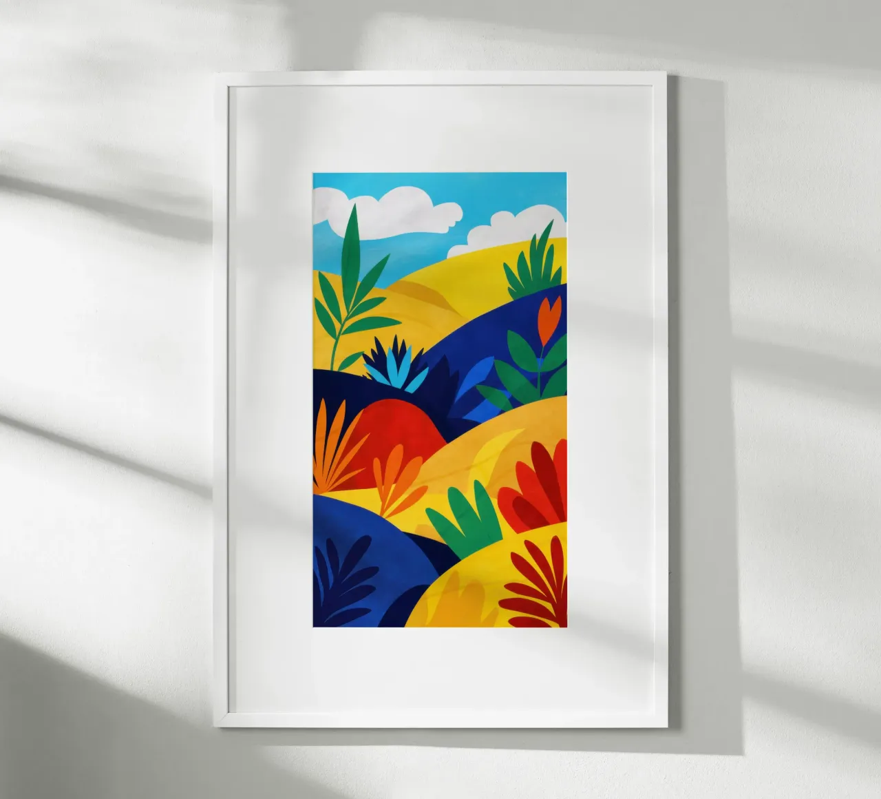 Colline ondulate e vibranti poster con telaio in plastica da Line Fable