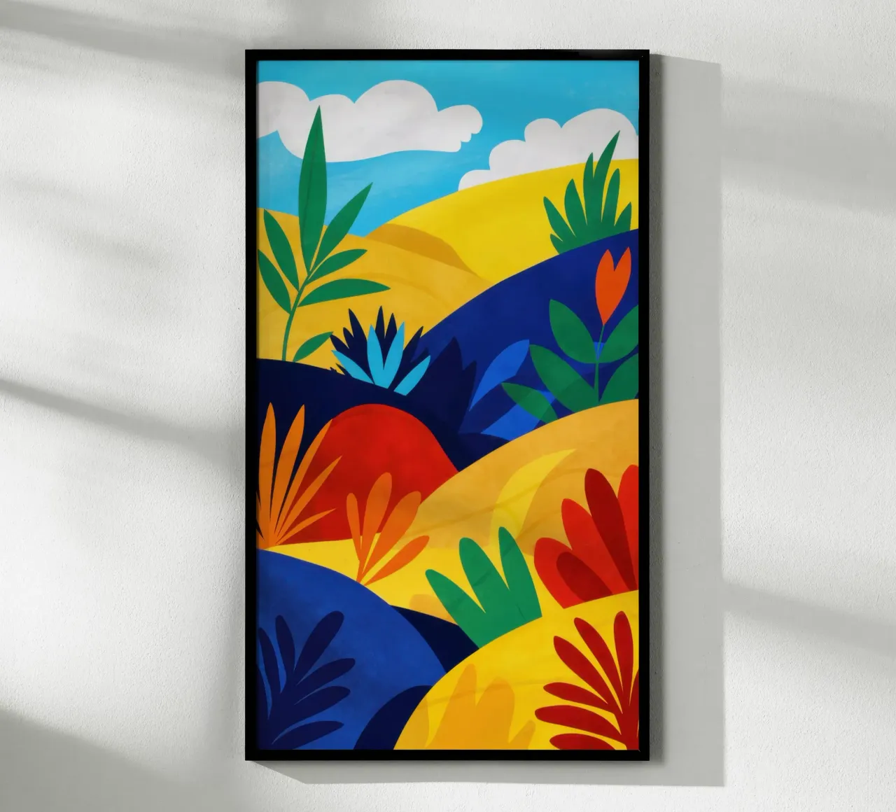 Colline ondulate e vibranti poster con telaio in plastica da Line Fable