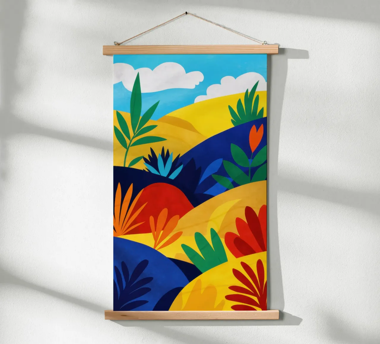 Colline ondulate e vibranti poster con telaio in plastica da Line Fable