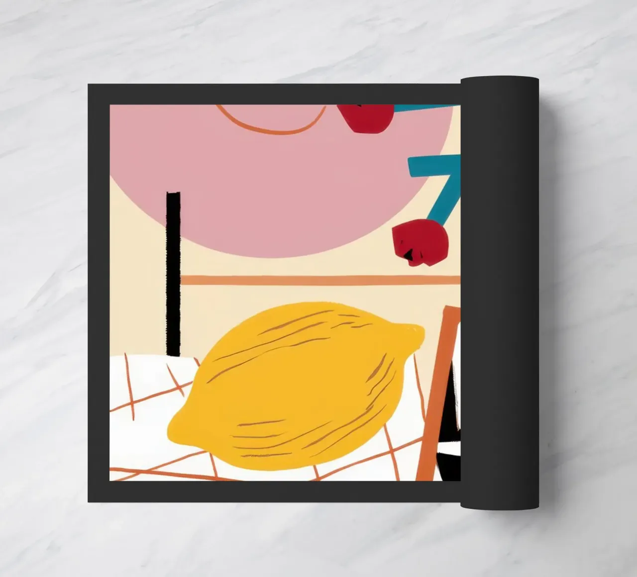 Zesty Pattern Collage doormat by Line Fable