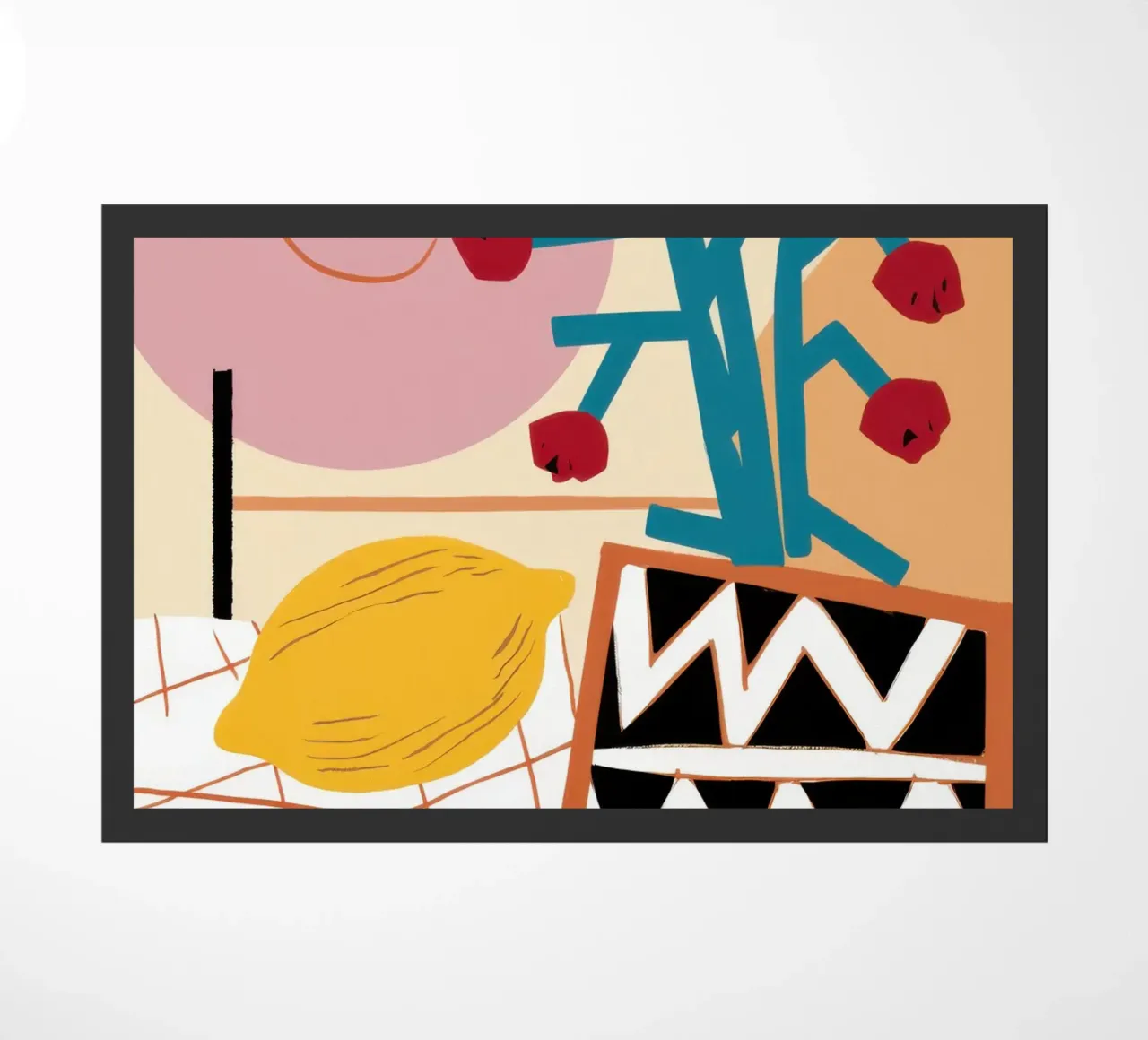 Zesty Pattern Collage doormat by Line Fable