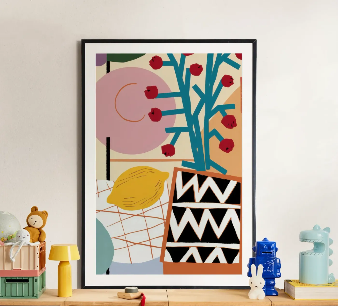 Collage de motifs pittoresques poster de Line Fable