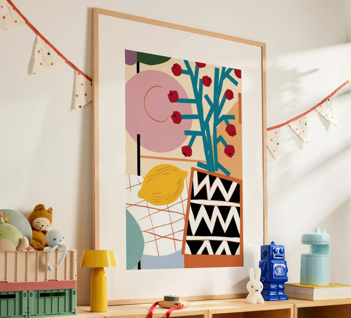 Collage de motifs pittoresques poster de Line Fable