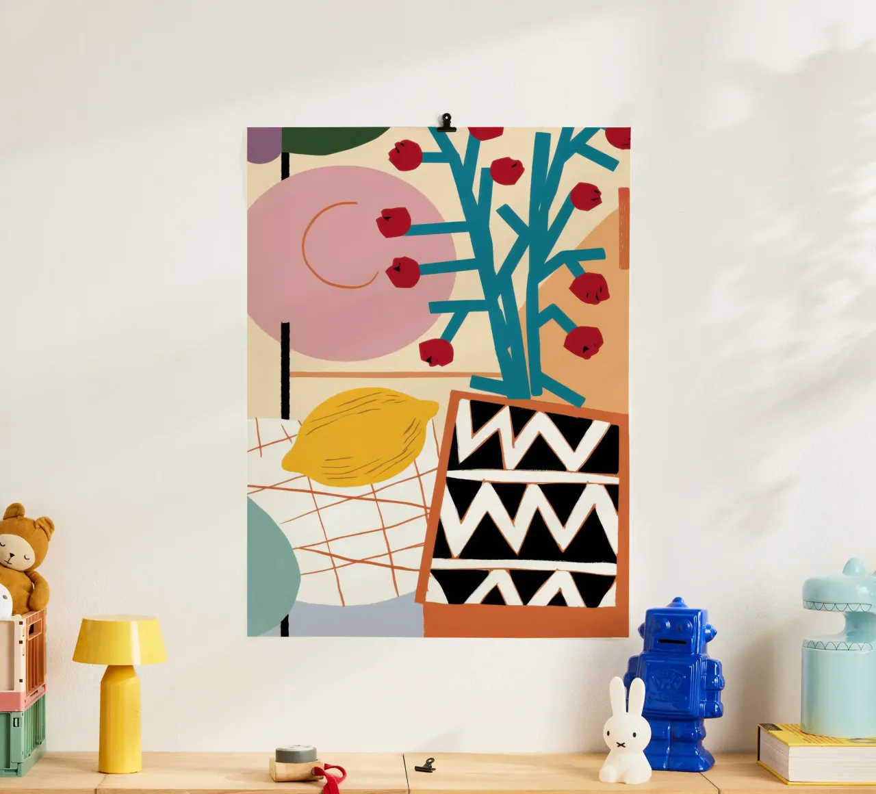 Zesty Pattern Collage poster by Line Fable